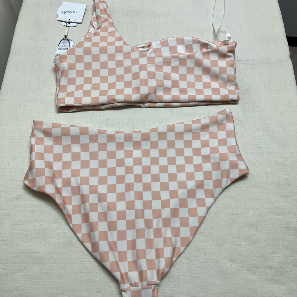 NWT Peixoto L beige check bikini - Picture 7 of 13